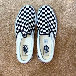 Checkered Woman's Slip-on Vans FREE SHIPPING!!